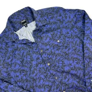 Todd Snyder Button-Up Shirt Palm Print Long Sleeve Casual Shirt‎ Mens Medium